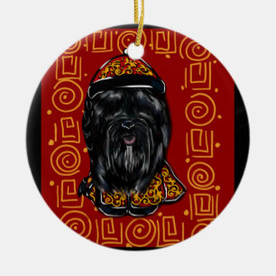 Havana Silk Dog Year of the Dog Ceramic Ornament