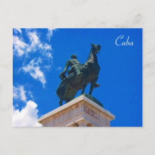 havana statue horse postcard