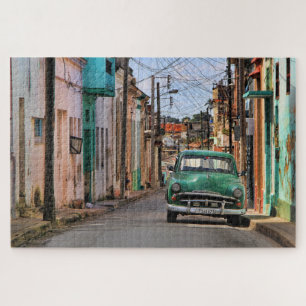 Havana Street Oldtimer Car Cuba Travel Photography Jigsaw Puzzle