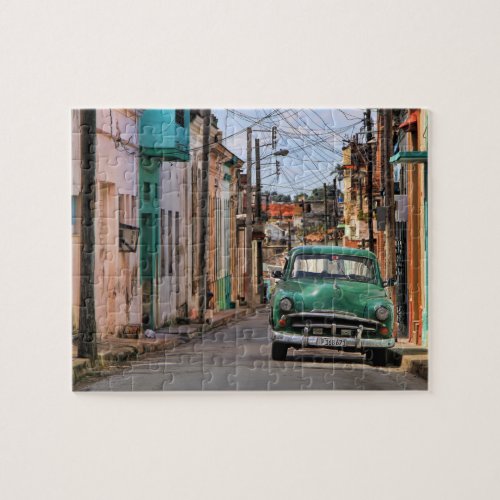 Havana Street Oldtimer Car Cuba Travel Photography Jigsaw Puzzle