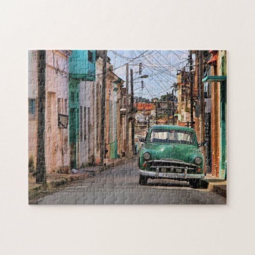 Havana Street Oldtimer Car Cuba Travel Photography Jigsaw Puzzle
