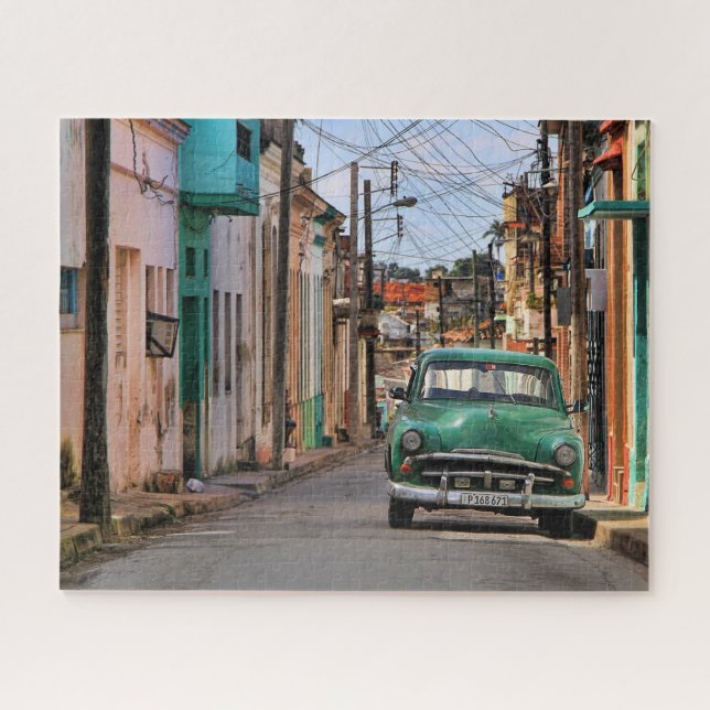 Havana Street Oldtimer Car Cuba Travel Photography Jigsaw Puzzle (Horizontal)