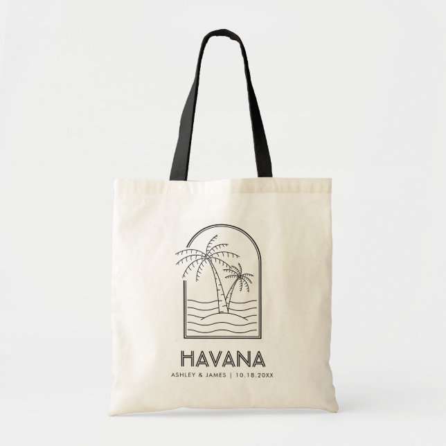 Havana Wedding Weekend Destination Wedding Tote Bag (Front)