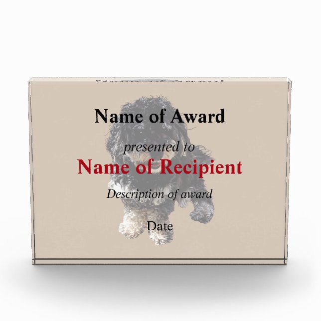 Havanese Acrylic Award (Front)