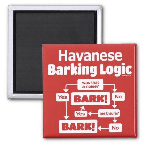 Havanese Barking Logic Magnet