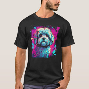 Havanese Bolonka Shih Tzu Lhasa Apso Dog 80s Retro T-Shirt