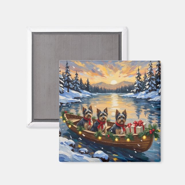 Havanese Christmas Boat Holiday Magnet (Front/Back)