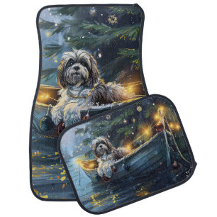 Havanese Christmas Festive Voyage Car Floor Mat