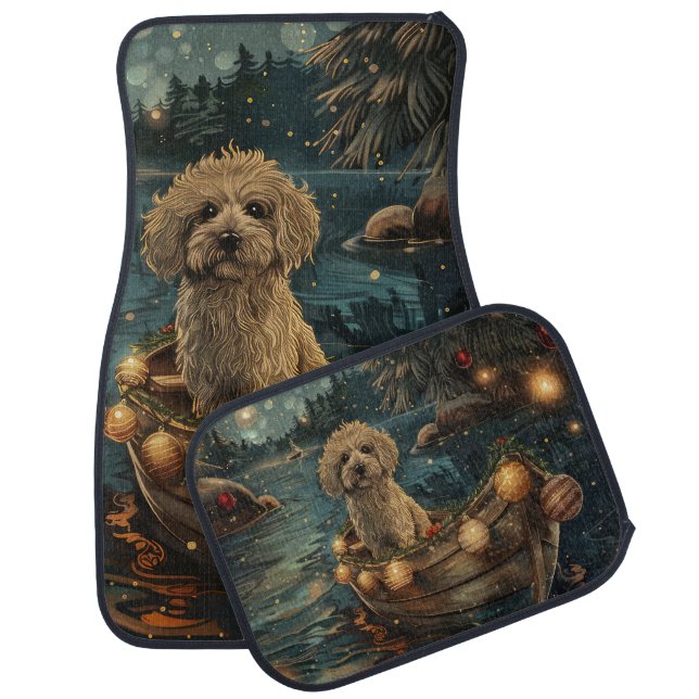 Havanese Christmas Festive Voyage Car Floor Mat (Set)