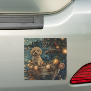 Havanese Christmas Festive Voyage Car Magnet