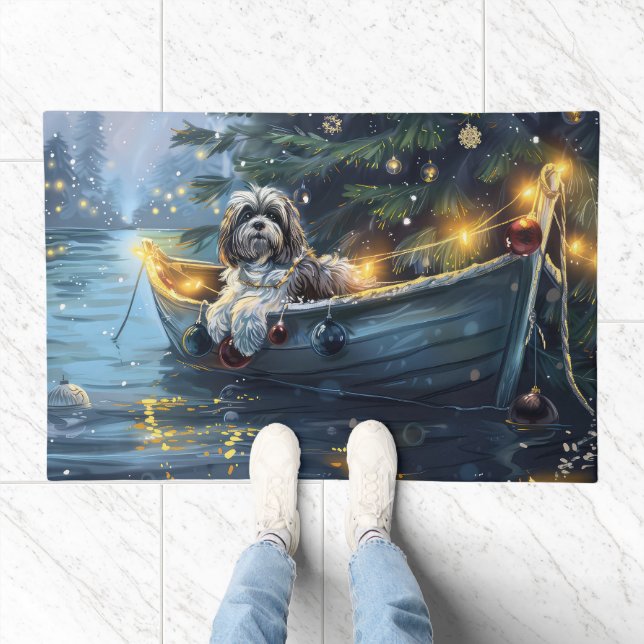 Havanese Christmas Festive Voyage Doormat (Indoor)