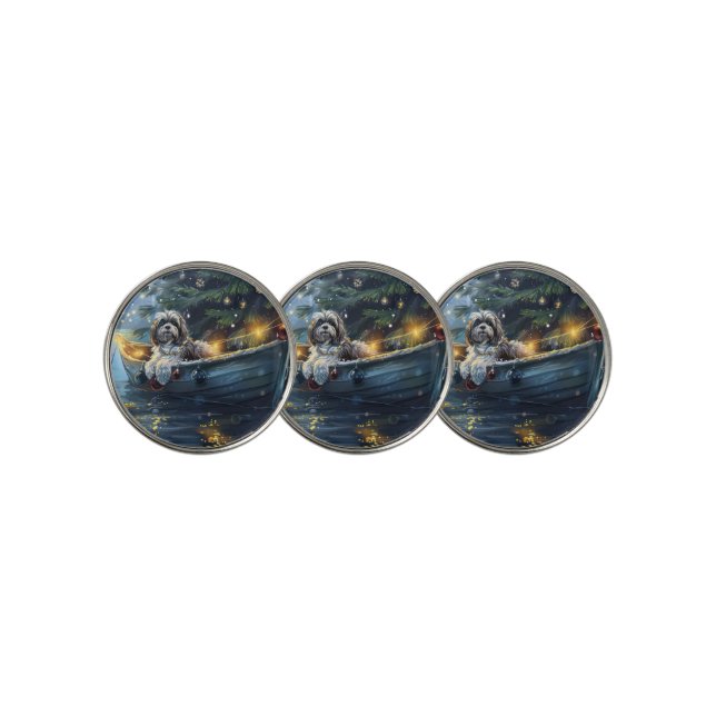 Havanese Christmas Festive Voyage Golf Ball Marker (3 Up)