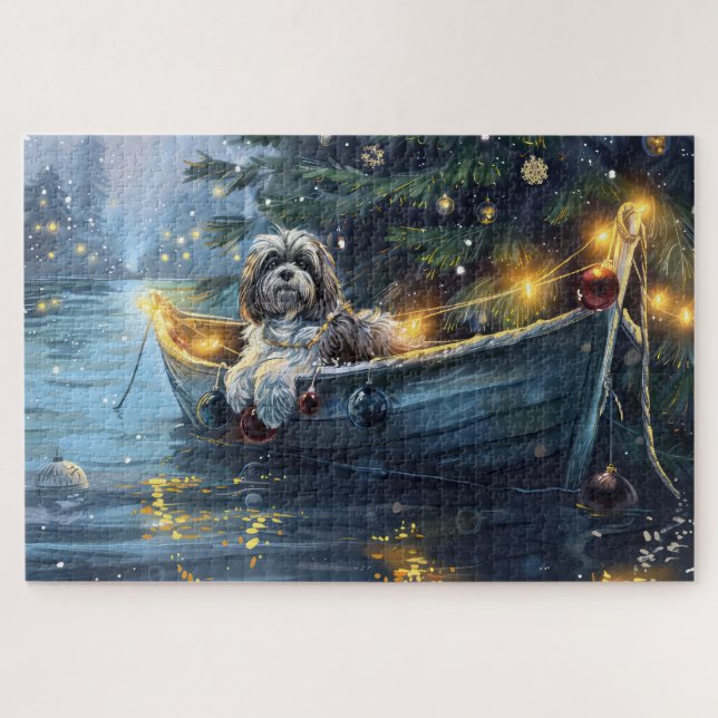 Havanese Christmas Festive Voyage Jigsaw Puzzle (Horizontal)