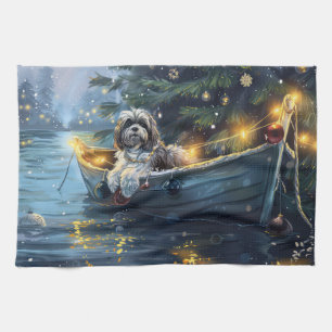 Havanese Christmas Festive Voyage Kitchen Towel