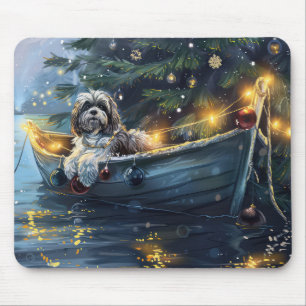 Havanese Christmas Festive Voyage Mouse Pad