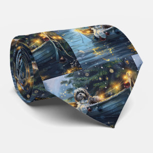 Havanese Christmas Festive Voyage Neck Tie