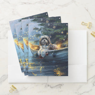 Havanese Christmas Festive Voyage Pocket Folder