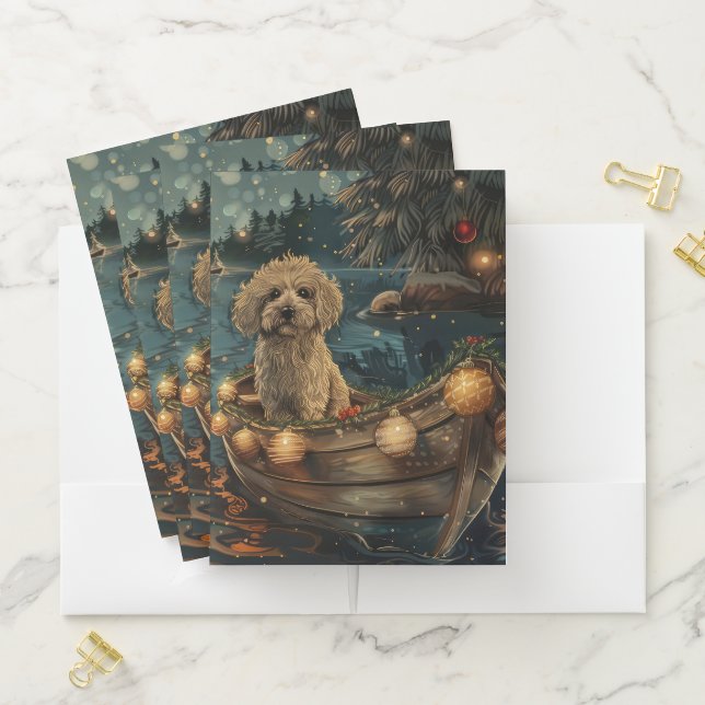 Havanese Christmas Festive Voyage Pocket Folder (In Situ)