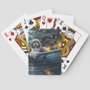 Havanese Christmas Festive Voyage Poker Cards