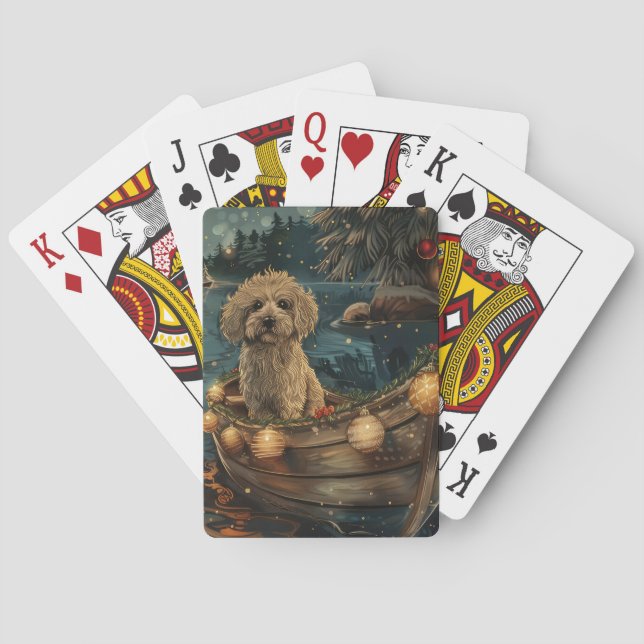 Havanese Christmas Festive Voyage Poker Cards (Back)