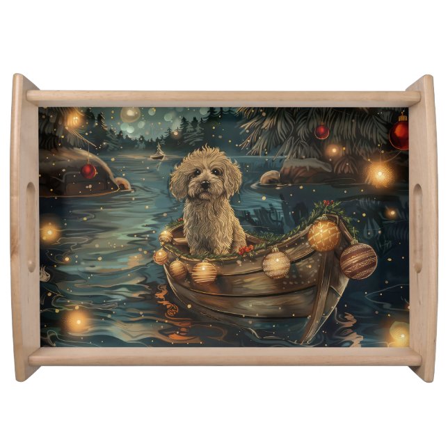 Havanese Christmas Festive Voyage Serving Tray (Front)