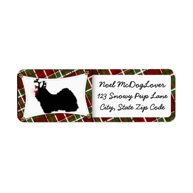 Havanese Christmas Label (Front)