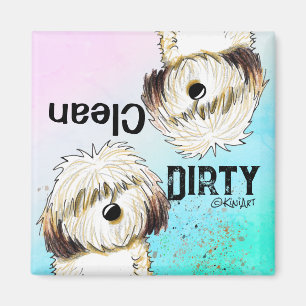 Havanese Clean Dirty Dishwasher Magnet