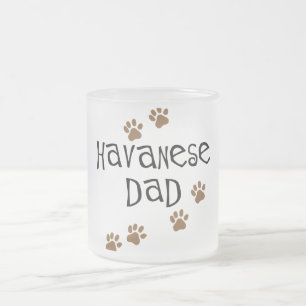 Havanese Dad Frosted Glass Coffee Mug