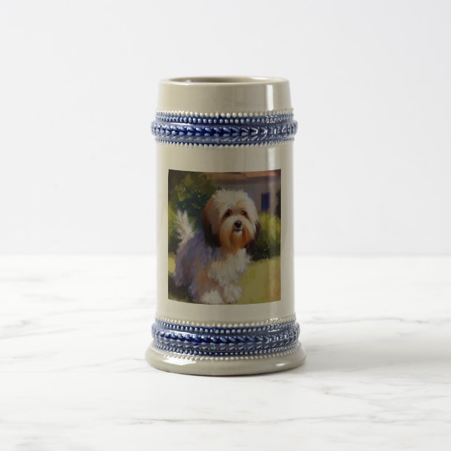Havanese Dog Beer Stein (Center)