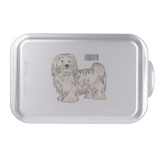 Havanese dog cartoon illustration cake pan