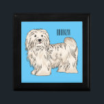Havanese dog cartoon illustration gift box<br><div class="desc">Havanese dog cartoon illustration</div>