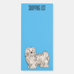Havanese dog cartoon illustration magnetic notepad