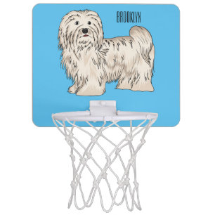 Havanese dog cartoon illustration mini basketball hoop