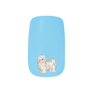 Havanese dog cartoon illustration minx nail art