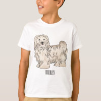 Havanese dog cartoon illustration