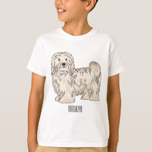 Havanese dog cartoon illustration T-Shirt