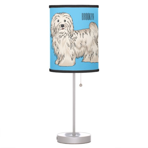 Havanese dog cartoon illustration table lamp