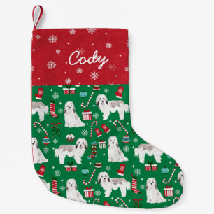 Havanese Dog Christmas custom name Small Christmas Stocking