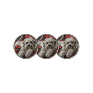 Havanese Dog Christmas Festive Golf Ball Marker