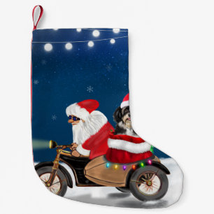 Havanese Dog Christmas Santa Claus Small Christmas Stocking