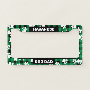 Havanese Dog Dad License Plate Frame