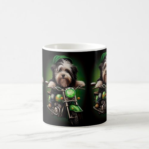 Havanese Dog Driving Bike St Patricks Day Coffee Mug