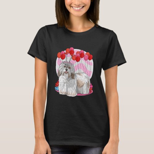 Havanese Dog Heart Valentine Day Decor Gift  T_Shirt