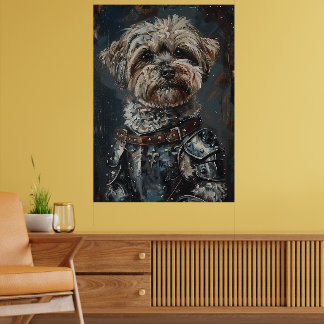 Havanese Dog In Armour Poster