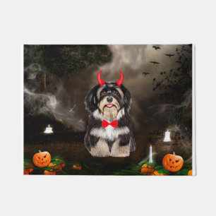 Havanese Dog in Halloween Costume Doormat