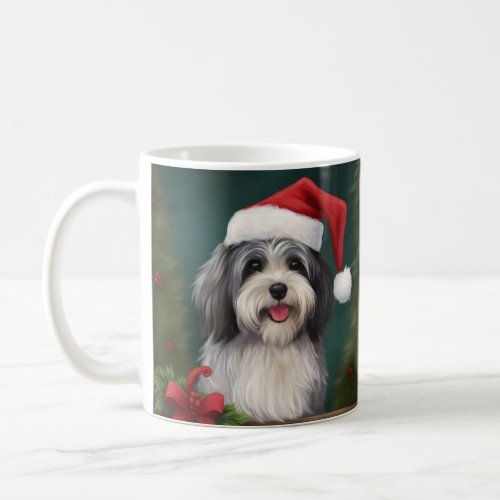 Havanese Dog in Snow Christmas Coffee Mug