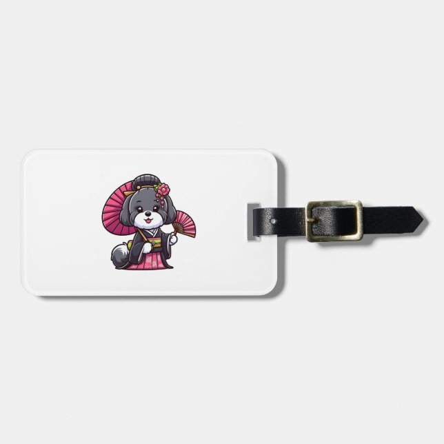 Havanese Dog Kimono   Luggage Tag (Front Horizontal)