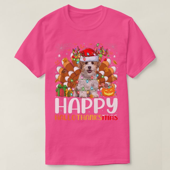 Havanese Dog Lover Halloween Christmas Happy Hallo T-Shirt (Design Front)