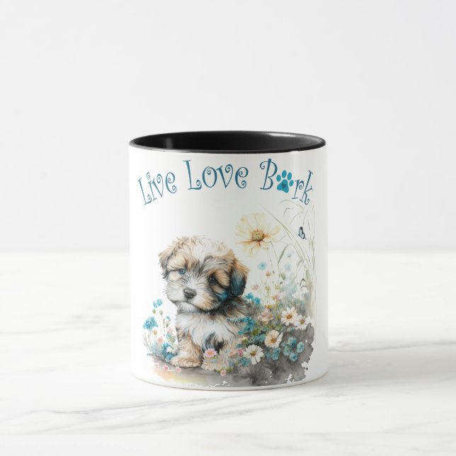 Havanese Dog Mom Floral Mug (Center)