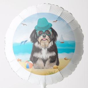 Havanese Dog on Beach Balloon